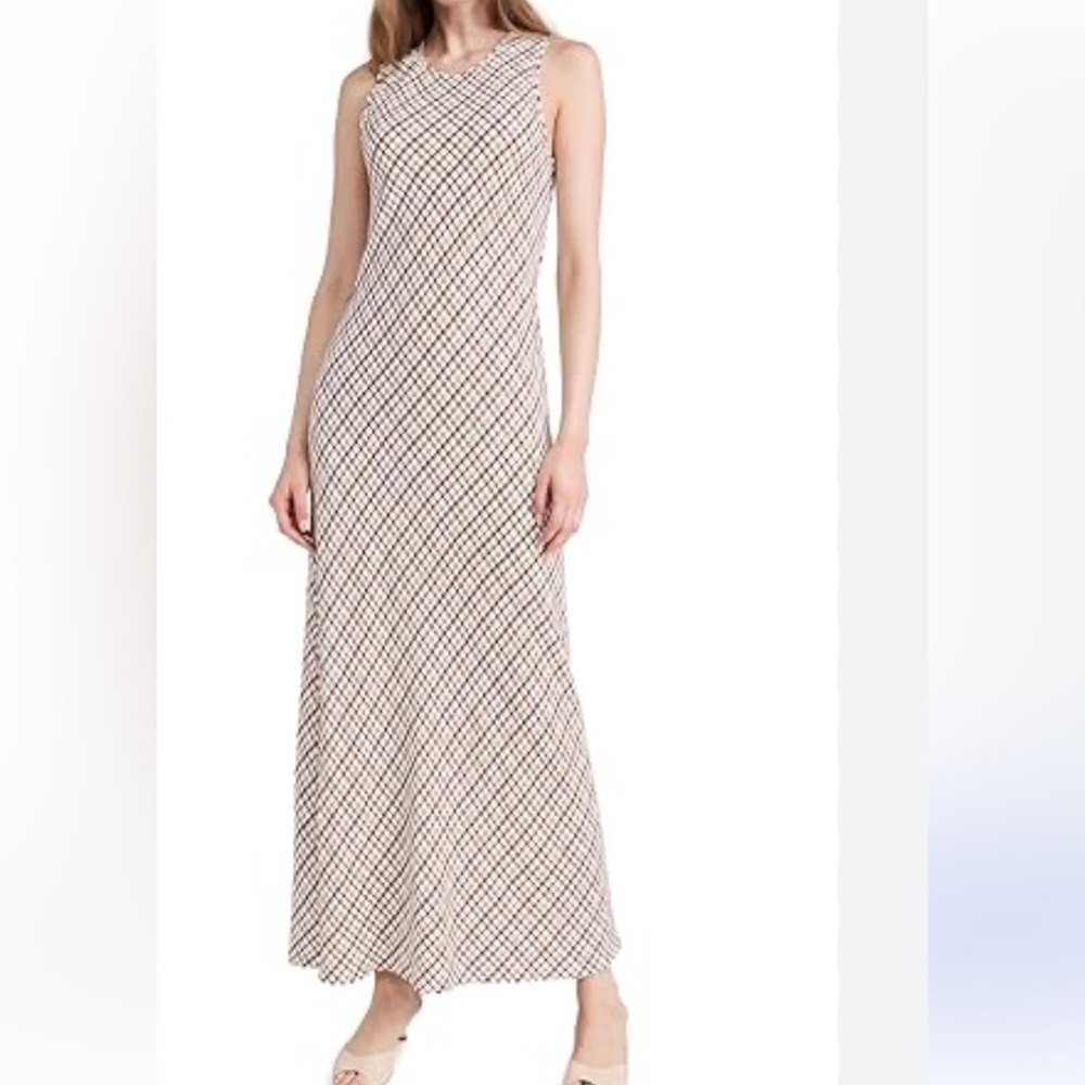Plaid Tank-Style Top Sleeveless Midi Dress | 10